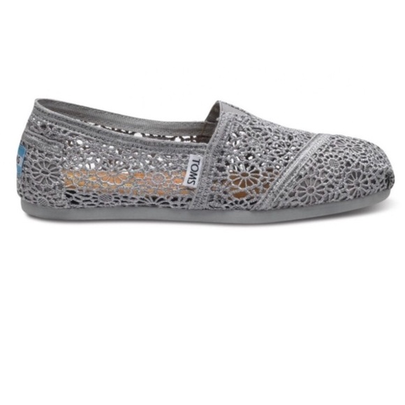 TOMS Grey Moroccan Lace Alpogatas - Picture 5 of 7